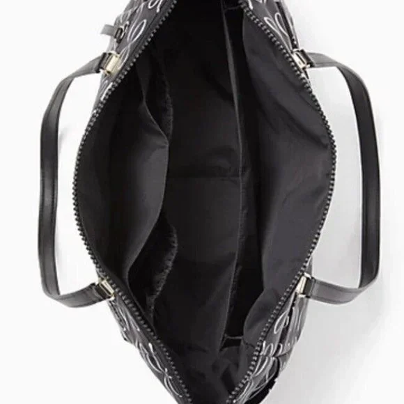 New Kate Spade Jae Elegant Bow Baby Bag Black White